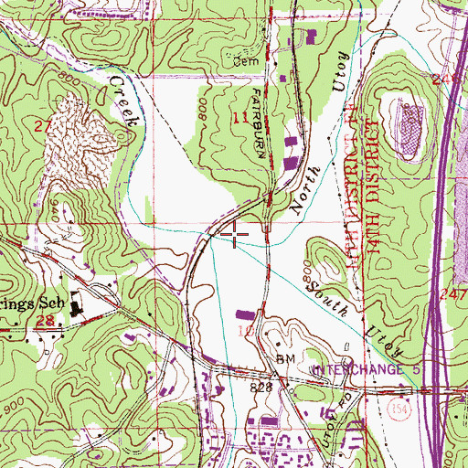Topographic Map of North Utoy Creek, GA
