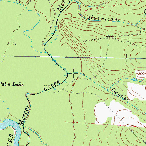Topographic Map of Oconee Branch, GA