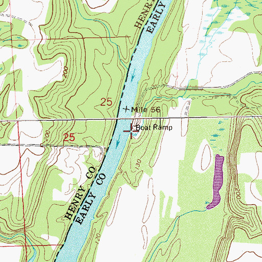Topographic Map of Odom Creek, GA