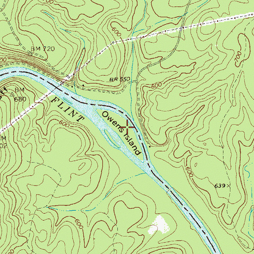 Topographic Map of Owens Island, GA