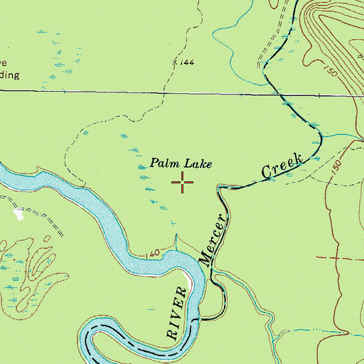 Topographic Map of Palm Lake, GA