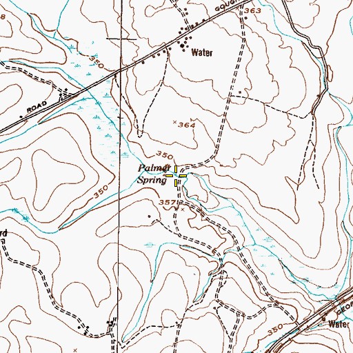 Topographic Map of Palmer Spring, GA