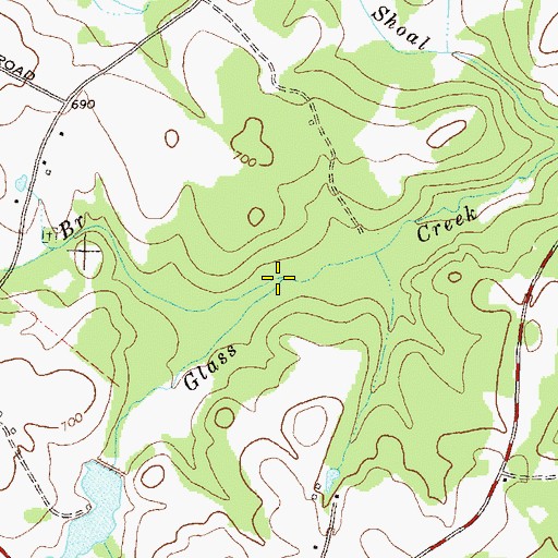 Topographic Map of Patrick Branch, GA