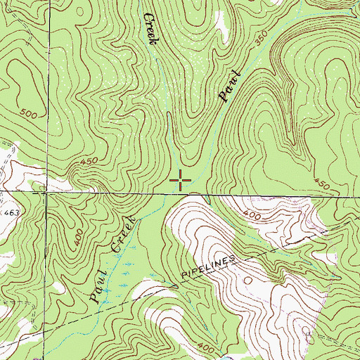 Topographic Map of Patterson Creek, GA