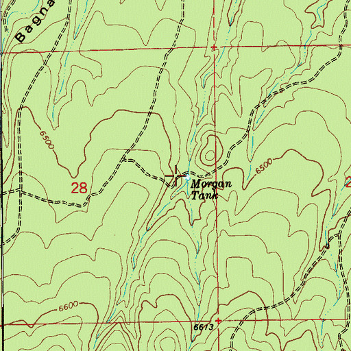 Topographic Map of Morgan Tank, AZ