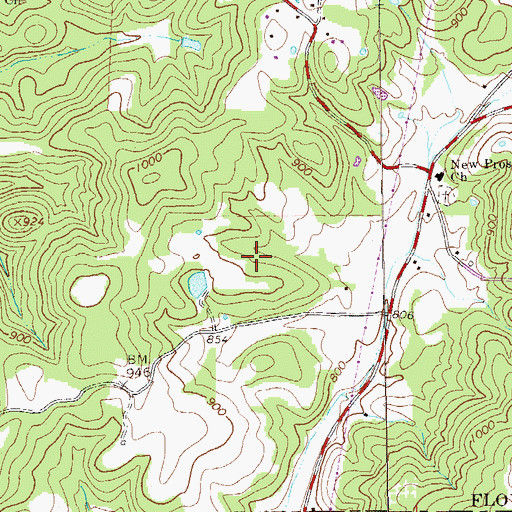 Topographic Map of Peek Forest Park, GA