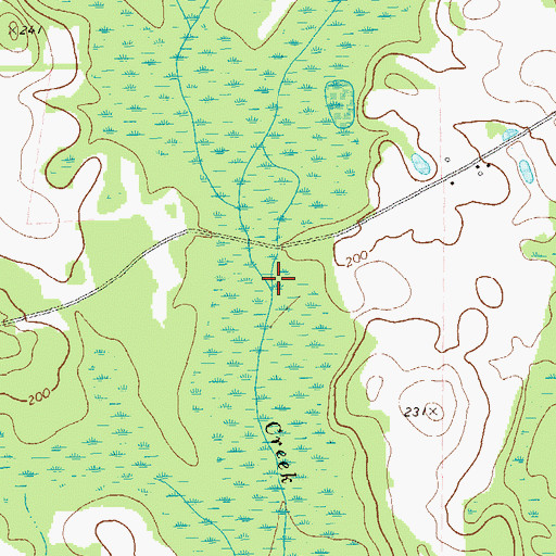 Topographic Map of Perry Creek, GA