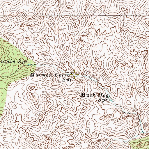 Topographic Map of Bear Spring, AZ