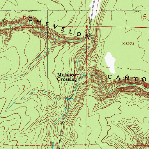 Topographic Map of Mormon Crossing, AZ
