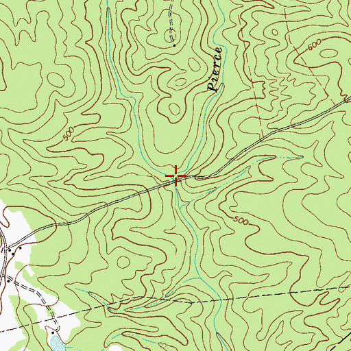 Topographic Map of Pierce Creek, GA