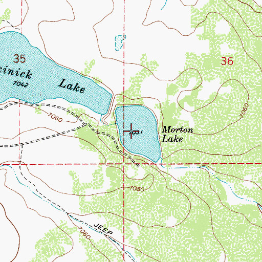 Topographic Map of Morton Lake, AZ