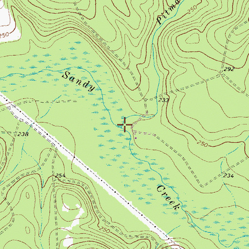 Topographic Map of Pitman Branch, GA