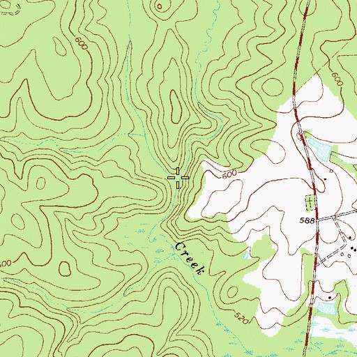 Topographic Map of Pittman Branch, GA