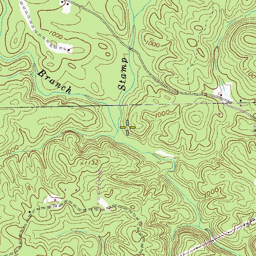 Topographic Map of Pole Bridge Branch, GA
