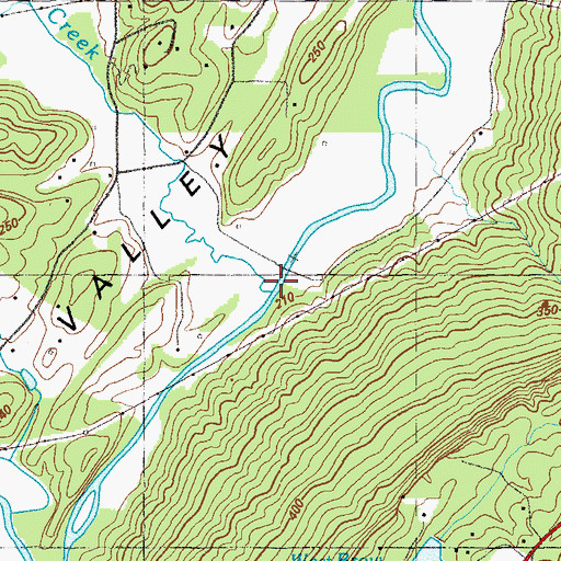 Topographic Map of Pope Creek, GA