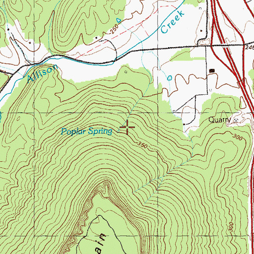Topographic Map of Poplar Spring, GA