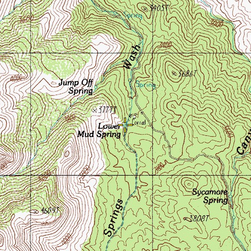 Topographic Map of Lower Mud Spring, AZ