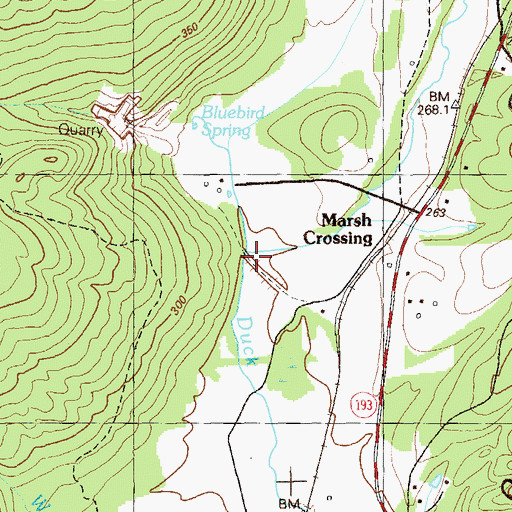 Topographic Map of Possumtrot Branch, GA