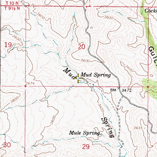 Topographic Map of Mud Spring, AZ
