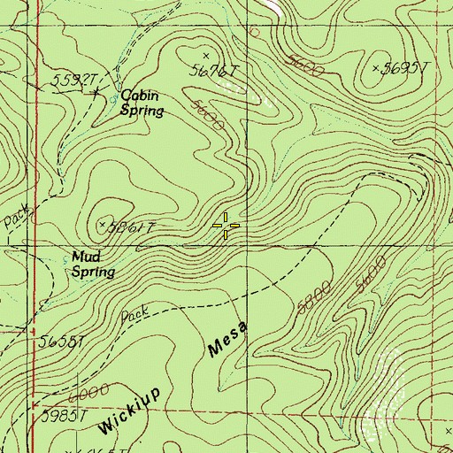 Topographic Map of Mud Spring, AZ