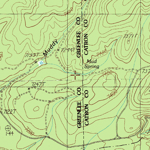 Topographic Map of Mud Springs, AZ
