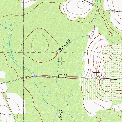 Topographic Map of Rainy Creek, GA