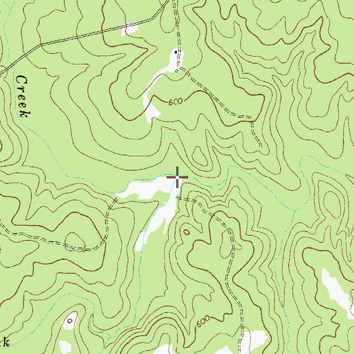 Topographic Map of Robinson Creek, GA