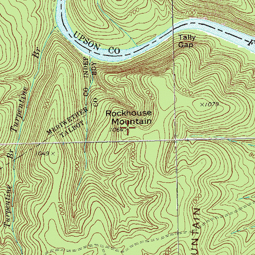 Topographic Map of Rockhouse Mountain, GA