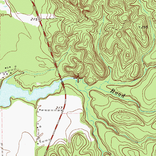 Topographic Map of Rood Creek, GA