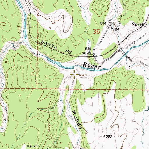 Topographic Map of Munds Draw, AZ