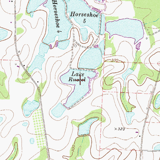 Topographic Map of Lake Russel, GA