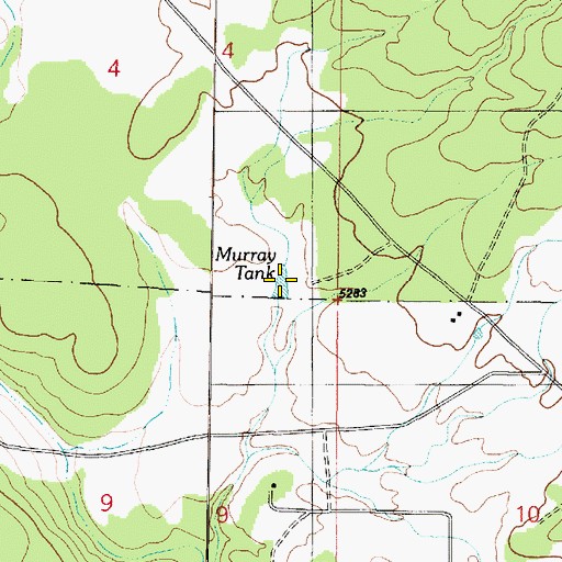 Topographic Map of Murray Tank, AZ