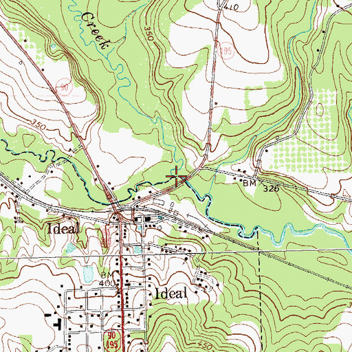 Topographic Map of Sand Creek, GA