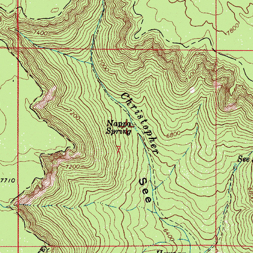 Topographic Map of Nappa Spring, AZ