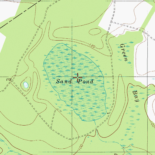 Topographic Map of Sand Pond, GA