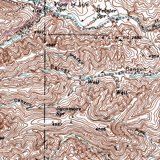 Topographic Map of Needle Canyon, AZ