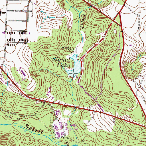 Topographic Map of Signal Lake, GA