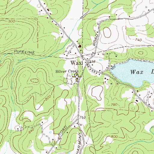 Topographic Map of Silver Creek Church, GA