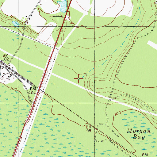Topographic Map of Simmons Branch, GA