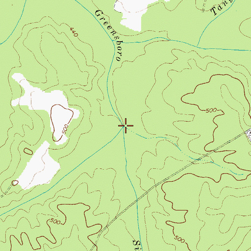 Topographic Map of Sims Ditch, GA