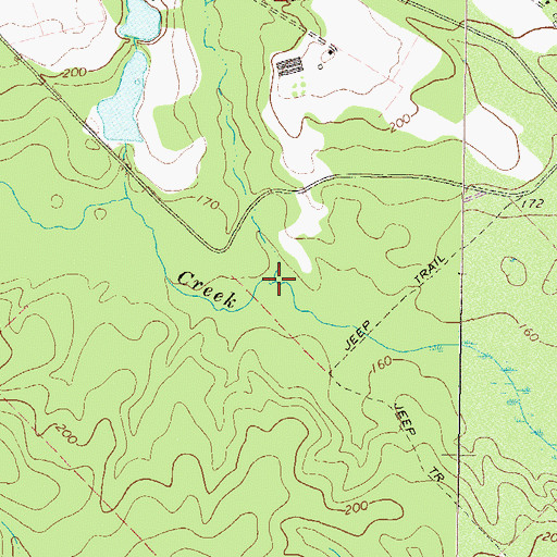 Topographic Map of Smokehouse Branch, GA