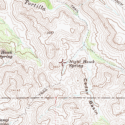 Topographic Map of Night Hawk Spring, AZ