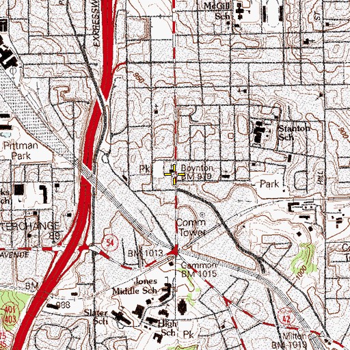 Topographic Map of Atlanta Healing Temple, GA