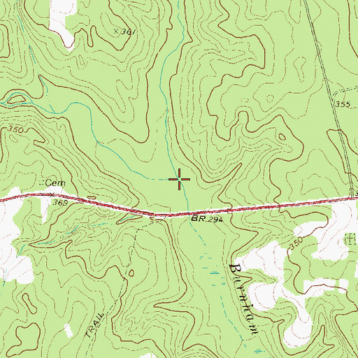 Topographic Map of Spring Creek, GA