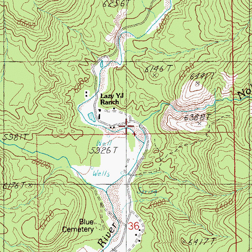 Topographic Map of Noland Creek, AZ