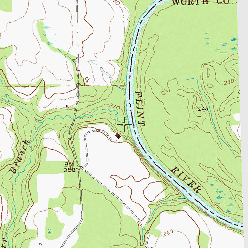 Topographic Map of Starr Branch, GA
