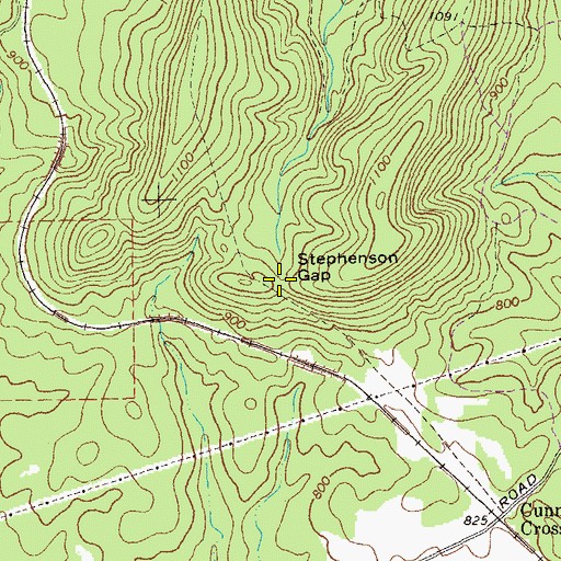 Topographic Map of Stephenson Gap, GA