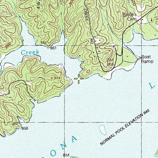 Topographic Map of Sweetwater Creek, GA