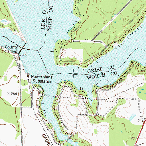 Topographic Map of Swift Creek, GA