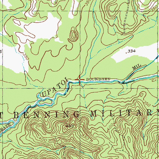 Topographic Map of Tar River, GA